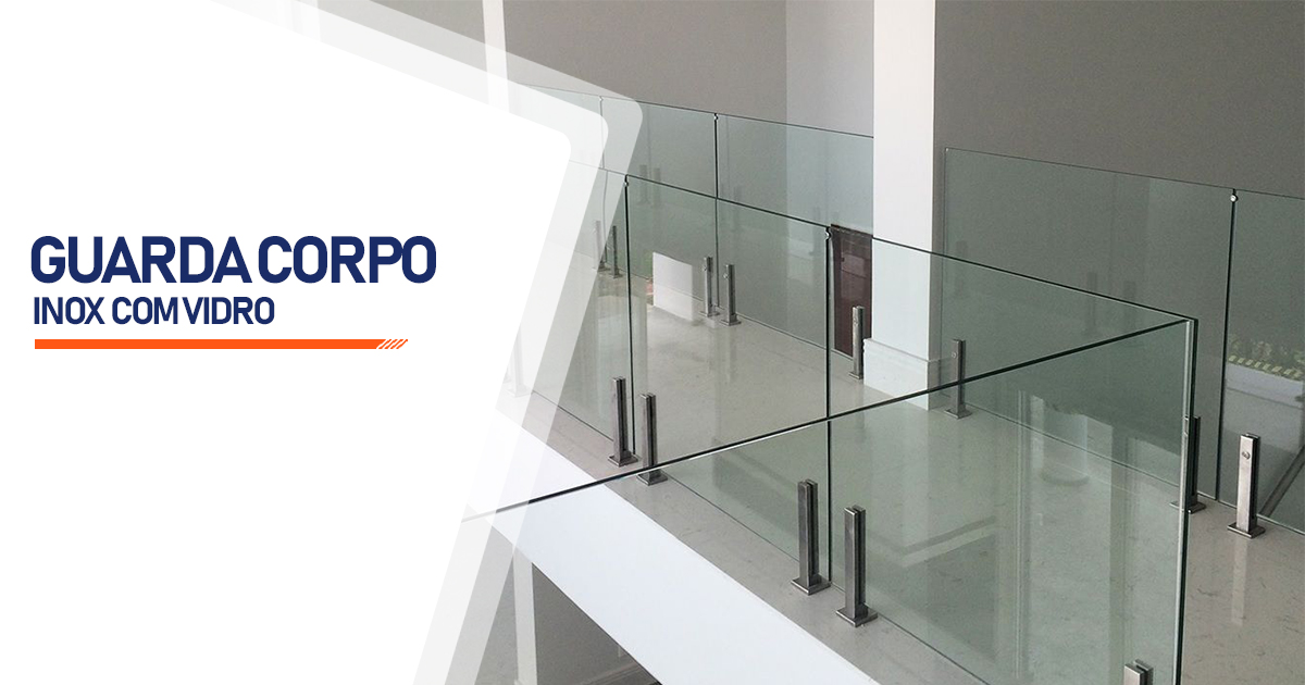 Guarda Corpo de Inox com Vidro  Piracicaba Alto da Pompéia SP
